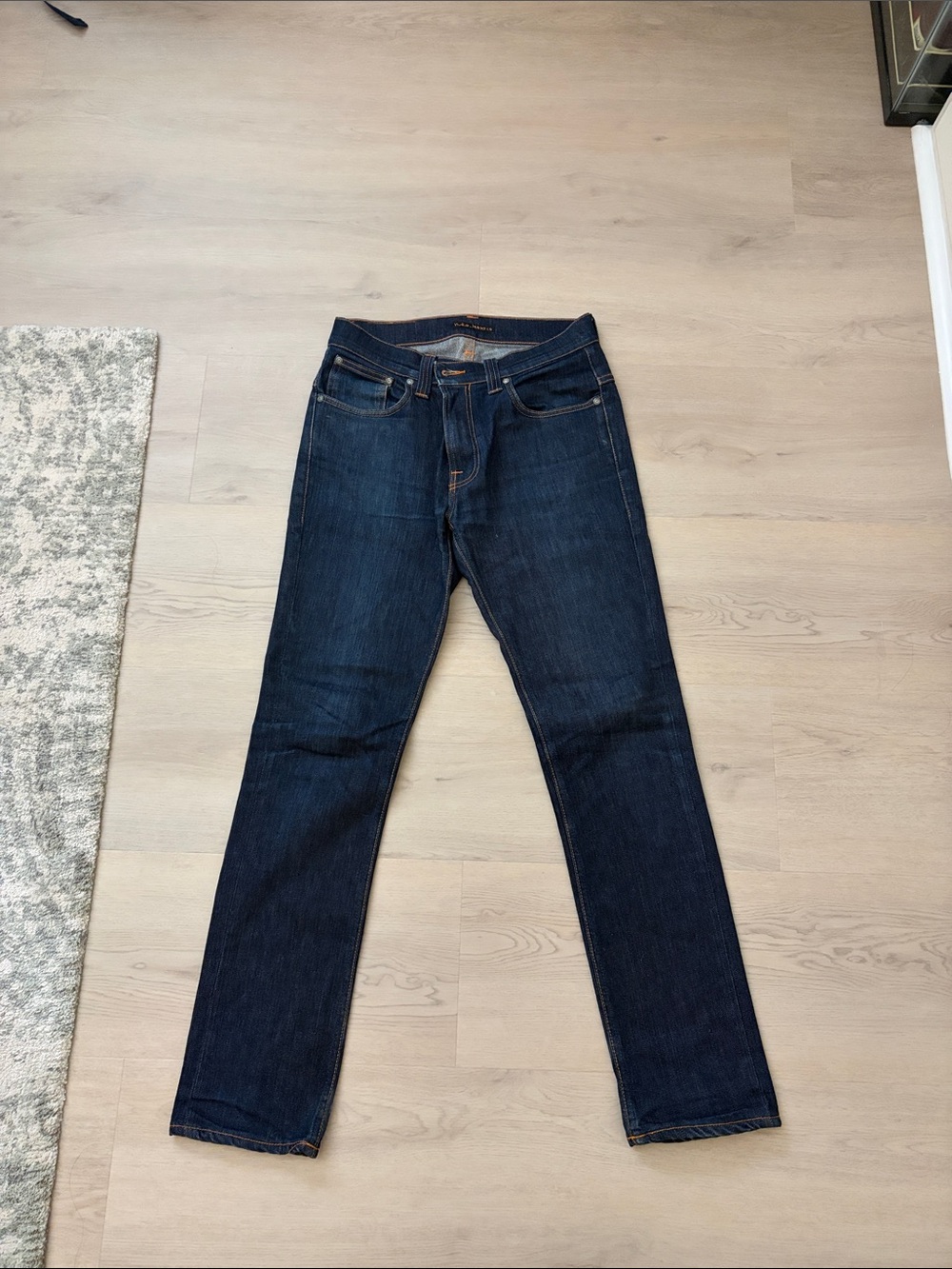 Nudie Jeans Men’s Dark Slim Blue Jeans 32W 32L